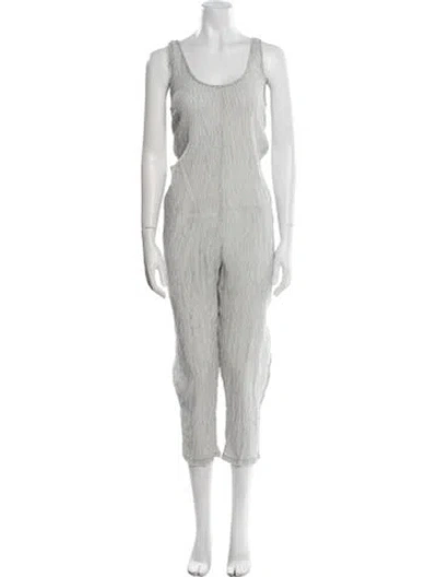 Pre-owned Hatch Scoop Neck Jumpsuit W/ Tags In Gray