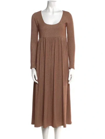 Pre-owned Hatch Scoop Neck Long Dress