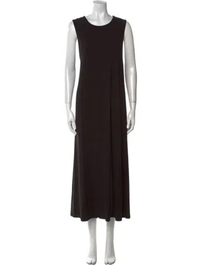 Pre-owned Hatch Scoop Neck Long Dress In Black