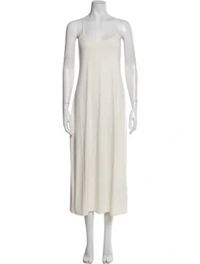 Pre-owned Hatch Scoop Neck Long Dress In Neutrals