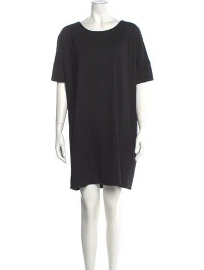 Pre-owned Hatch Scoop Neck Mini Dress In Black