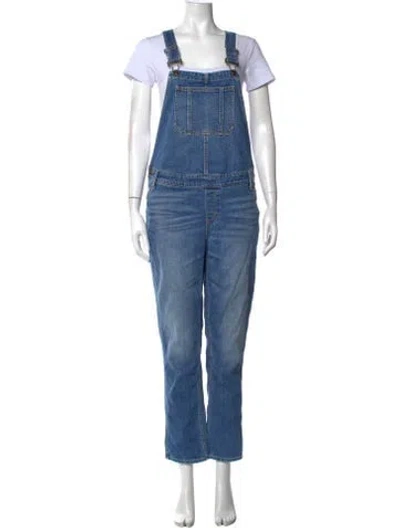 Pre-owned Hatch Scoop Neck Overalls In Blue