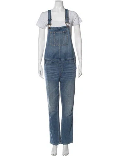 Pre-owned Hatch Scoop Neck Overalls In Blue
