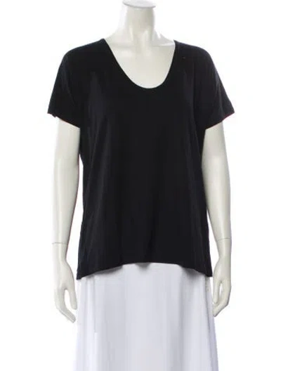 Pre-owned Hatch Scoop Neck Short Sleeve T-shirt In Black