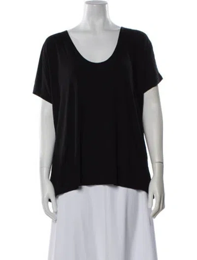 Pre-owned Hatch Scoop Neck Short Sleeve T-shirt In Black