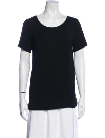 Pre-owned Hatch Scoop Neck Short Sleeve T-shirt In Black