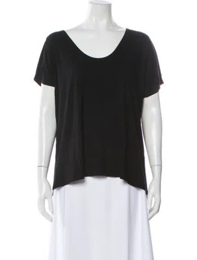 Pre-owned Hatch Scoop Neck Short Sleeve T-shirt In Black