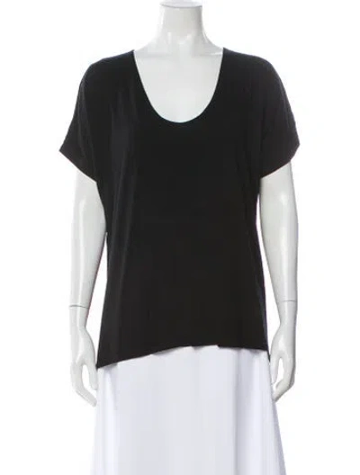 Pre-owned Hatch Scoop Neck Short Sleeve T-shirt In Black