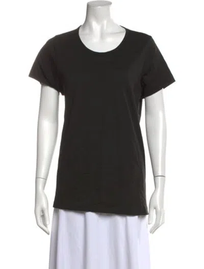 Pre-owned Hatch Scoop Neck Short Sleeve T-shirt In Black