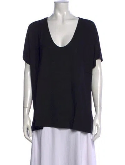 Pre-owned Hatch Scoop Neck Short Sleeve T-shirt W/ Tags In Black