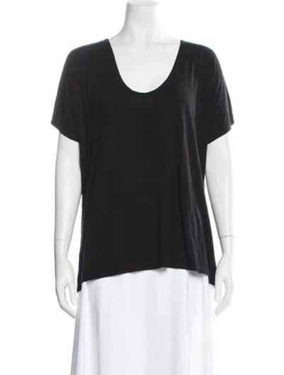 Pre-owned Hatch Scoop Neck Short Sleeve T-shirt In White