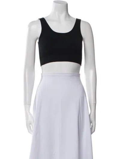 Pre-owned Hatch Scoop Neck Sleeveless Crop Top W/ Tags In Black