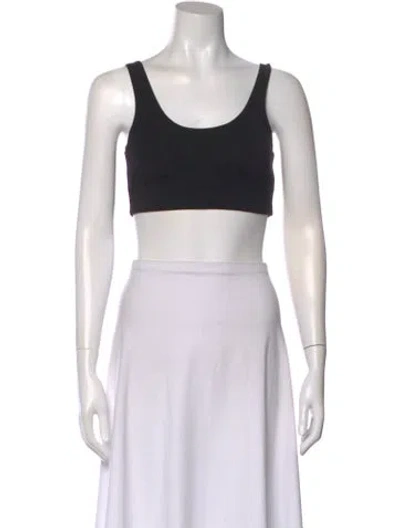 Pre-owned Hatch Scoop Neck Sleeveless Crop Top In White