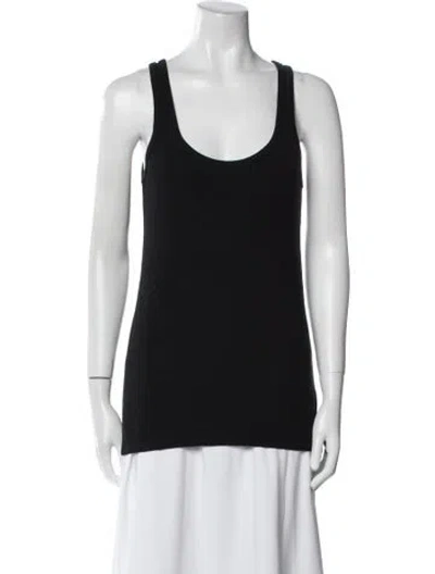 Pre-owned Hatch Scoop Neck Sleeveless Top In Black