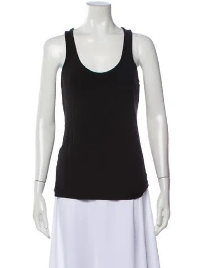 Pre-owned Hatch Scoop Neck Sleeveless Top In Black