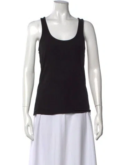 Pre-owned Hatch Scoop Neck Sleeveless Top In Black