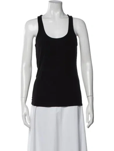 Pre-owned Hatch Scoop Neck Sleeveless Top In Black