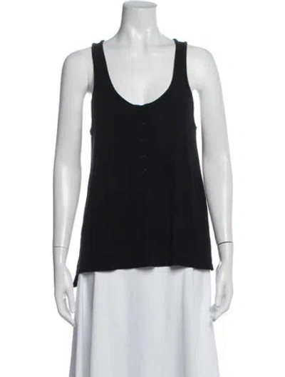 Pre-owned Hatch Scoop Neck Sleeveless Top In Blue