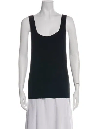 Pre-owned Hatch Scoop Neck Sleeveless Top In Green