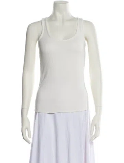Pre-owned Hatch Scoop Neck Sleeveless Top In Neutral