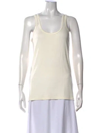 Pre-owned Hatch Scoop Neck Sleeveless Top In Neutral