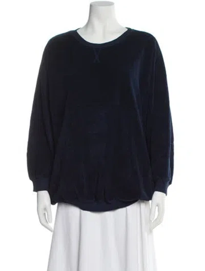 Pre-owned Hatch Scoop Neck Sweater In Blue