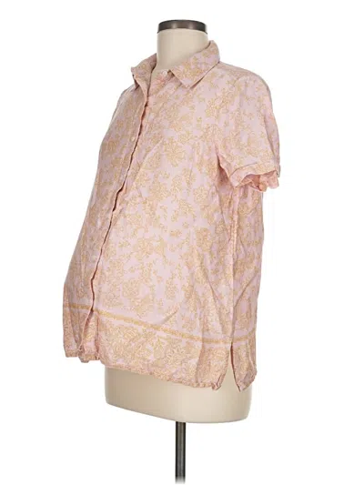 Pre-owned Hatch Short Sleeve Blouse In Pink