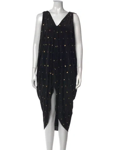 Pre-owned Hatch Silk Long Dress In Black