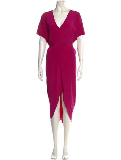 Pre-owned Hatch Silk Long Dress In Purple