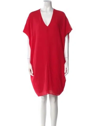 Pre-owned Hatch Silk Mini Dress In Red