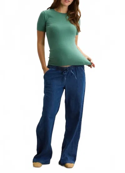 Hatch Softsculpt Sweater Tee Maternity In Juniper In Gray