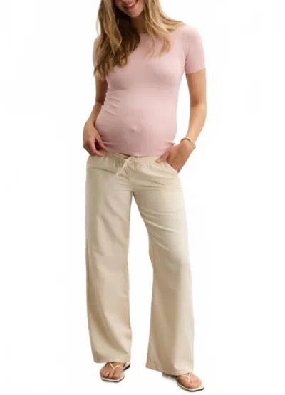 Hatch Softsculpt Sweater Tee Maternity In Peony In Pink
