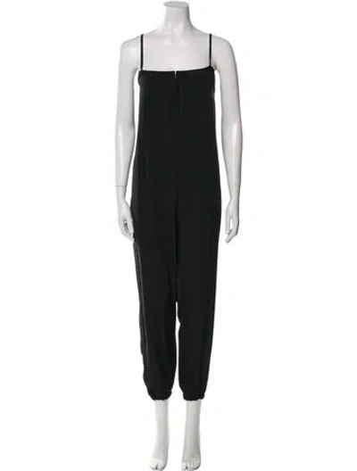 Pre-owned Hatch Square Neckline Jumpsuit In Black