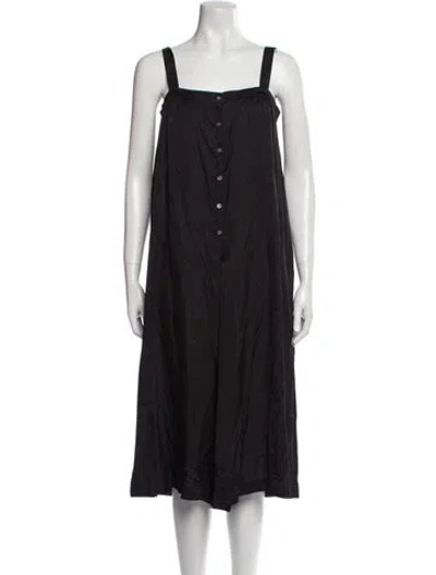 Pre-owned Hatch Square Neckline Jumpsuit In Black