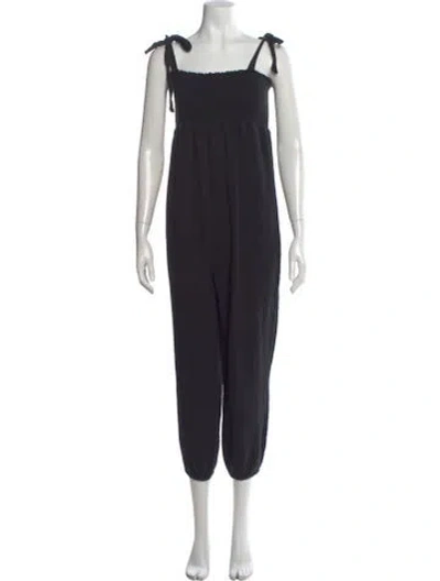 Pre-owned Hatch Square Neckline Jumpsuit In Black