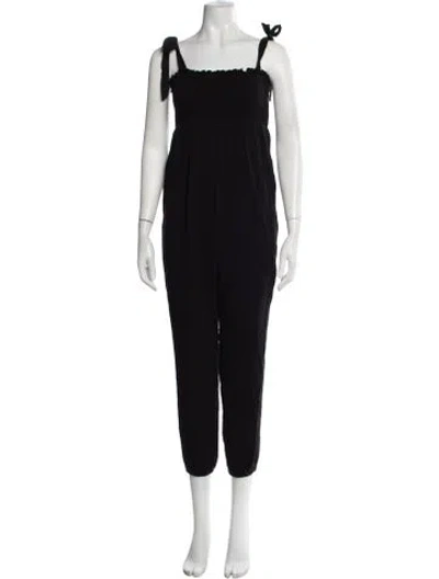 Pre-owned Hatch Square Neckline Jumpsuit In Black