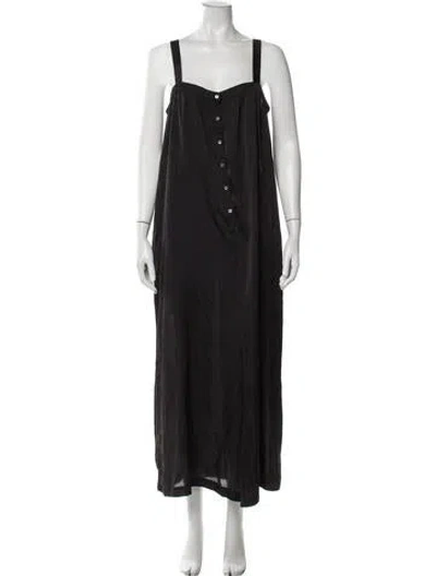 Pre-owned Hatch Square Neckline Jumpsuit In Black