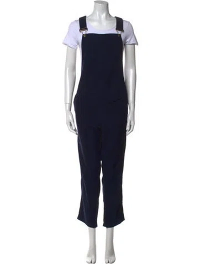 Pre-owned Hatch Square Neckline Jumpsuit In Blue