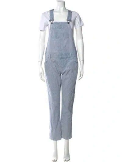 Pre-owned Hatch Square Neckline Jumpsuit In Blue