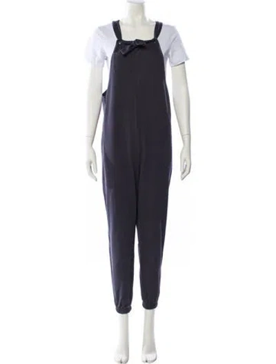 Pre-owned Hatch Square Neckline Jumpsuit In Gray