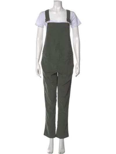 Pre-owned Hatch Square Neckline Jumpsuit In Green