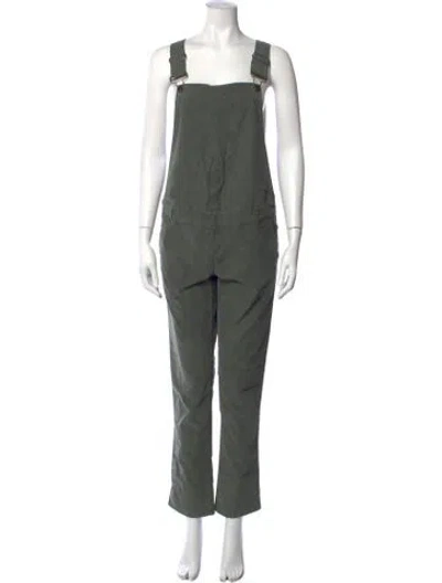 Pre-owned Hatch Square Neckline Jumpsuit In Green