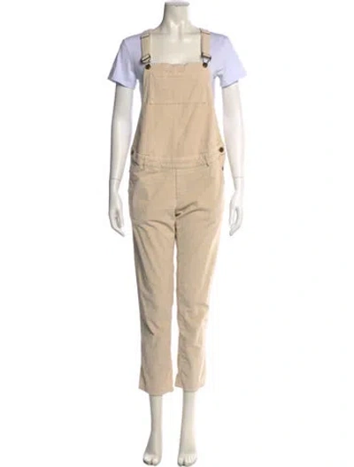 Pre-owned Hatch Square Neckline Jumpsuit In Neutral