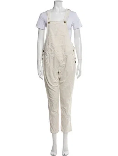Pre-owned Hatch Square Neckline Jumpsuit In Neutral