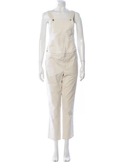 Pre-owned Hatch Square Neckline Jumpsuit In Neutral