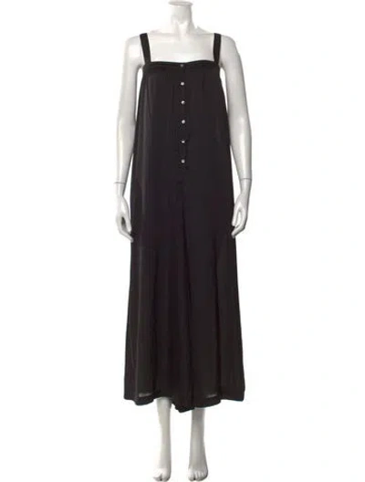 Pre-owned Hatch Square Neckline Jumpsuit W/ Tags In Black