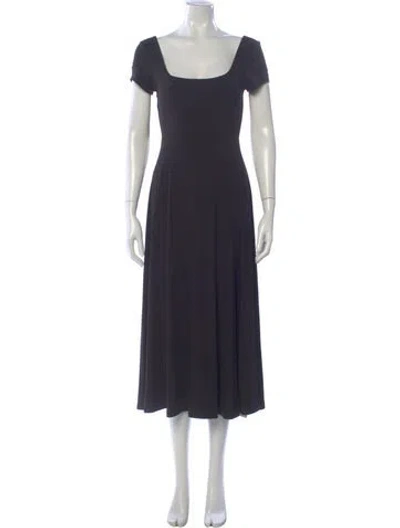 Pre-owned Hatch Square Neckline Midi Length Dress In Blue