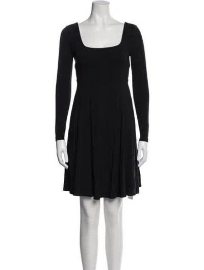 Pre-owned Hatch Square Neckline Mini Dress W/ Tags In Black