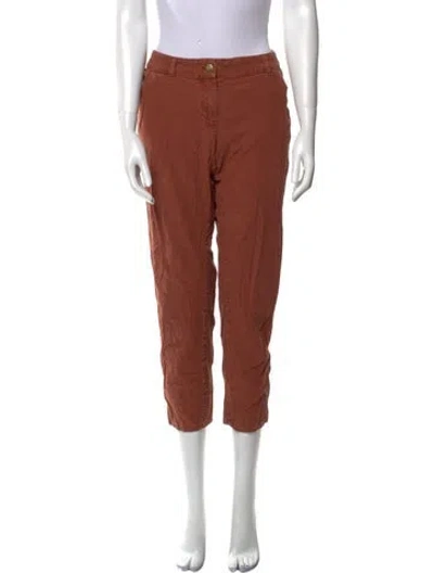Pre-owned Hatch Straight Leg Pants In Brown