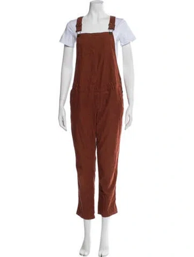 Pre-owned Hatch Straight Leg Pants In Brown
